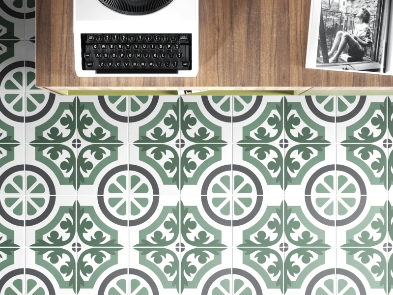 Carrelagex artisanaux vert forêt