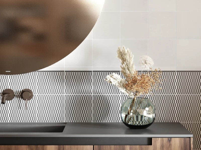 Carrelagex losanges blanc sable