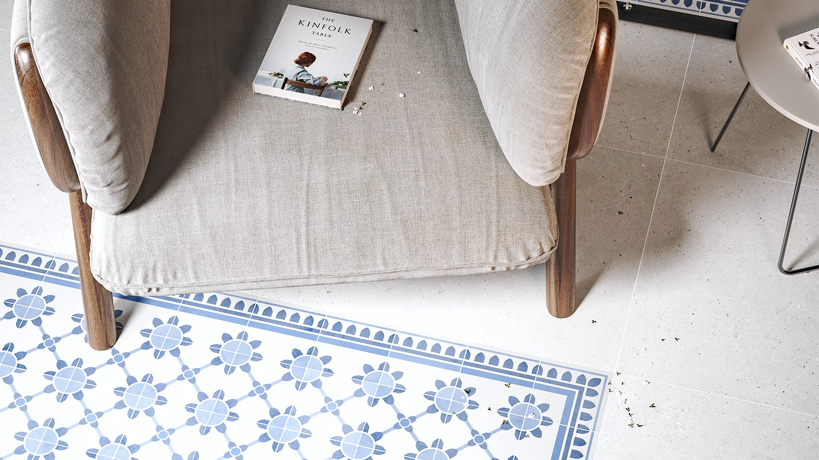 Revêtement de sol en carrelages décoratifs
