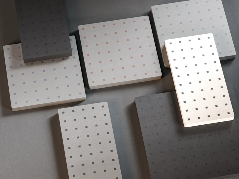 Détail de plusieurs carreaux de la collection Époque