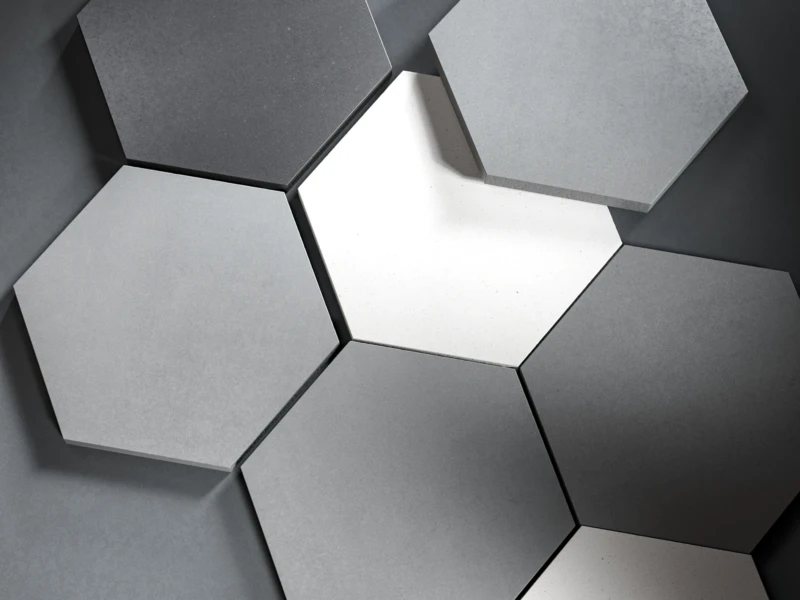 Détail de plusieurs carreaux de la collection Organic