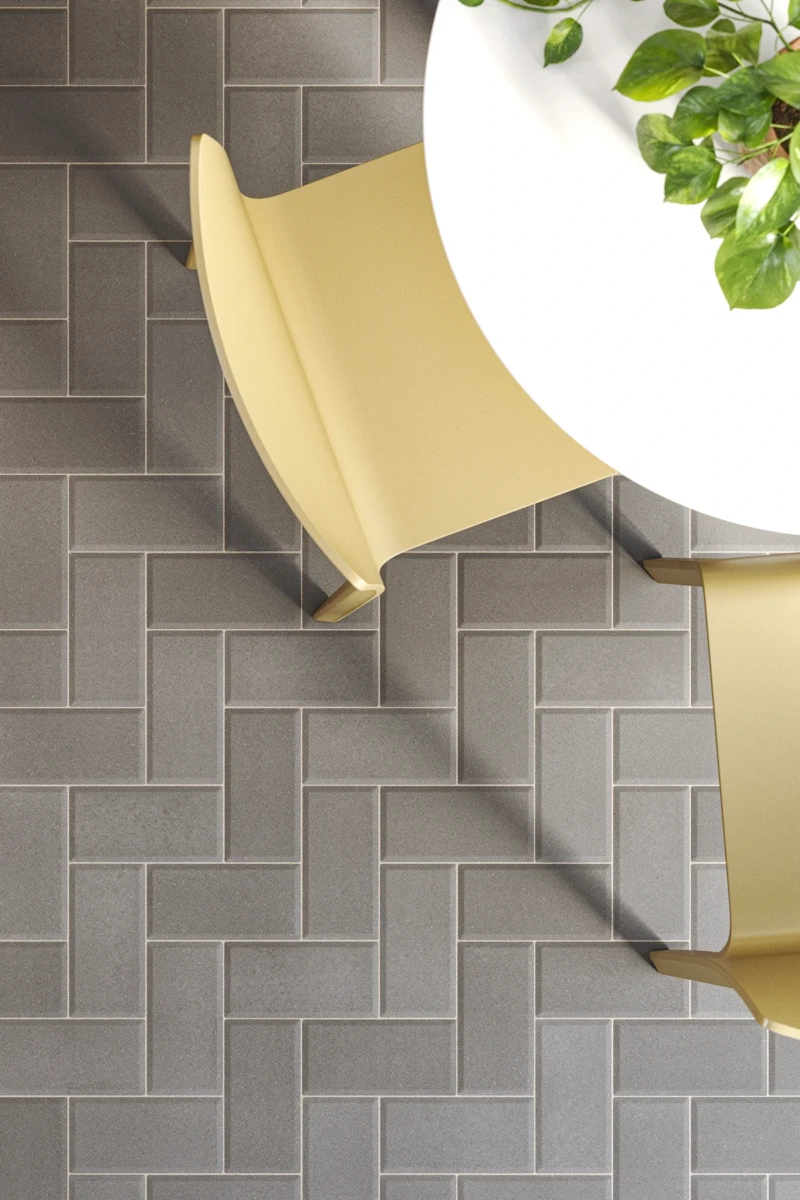 Pavés en béton gris