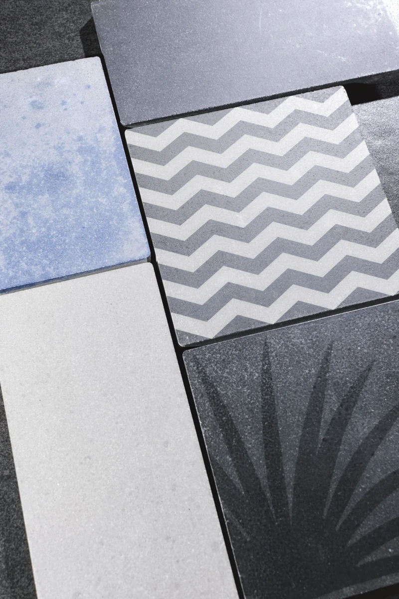 Collection de carreaux en ciment naturel