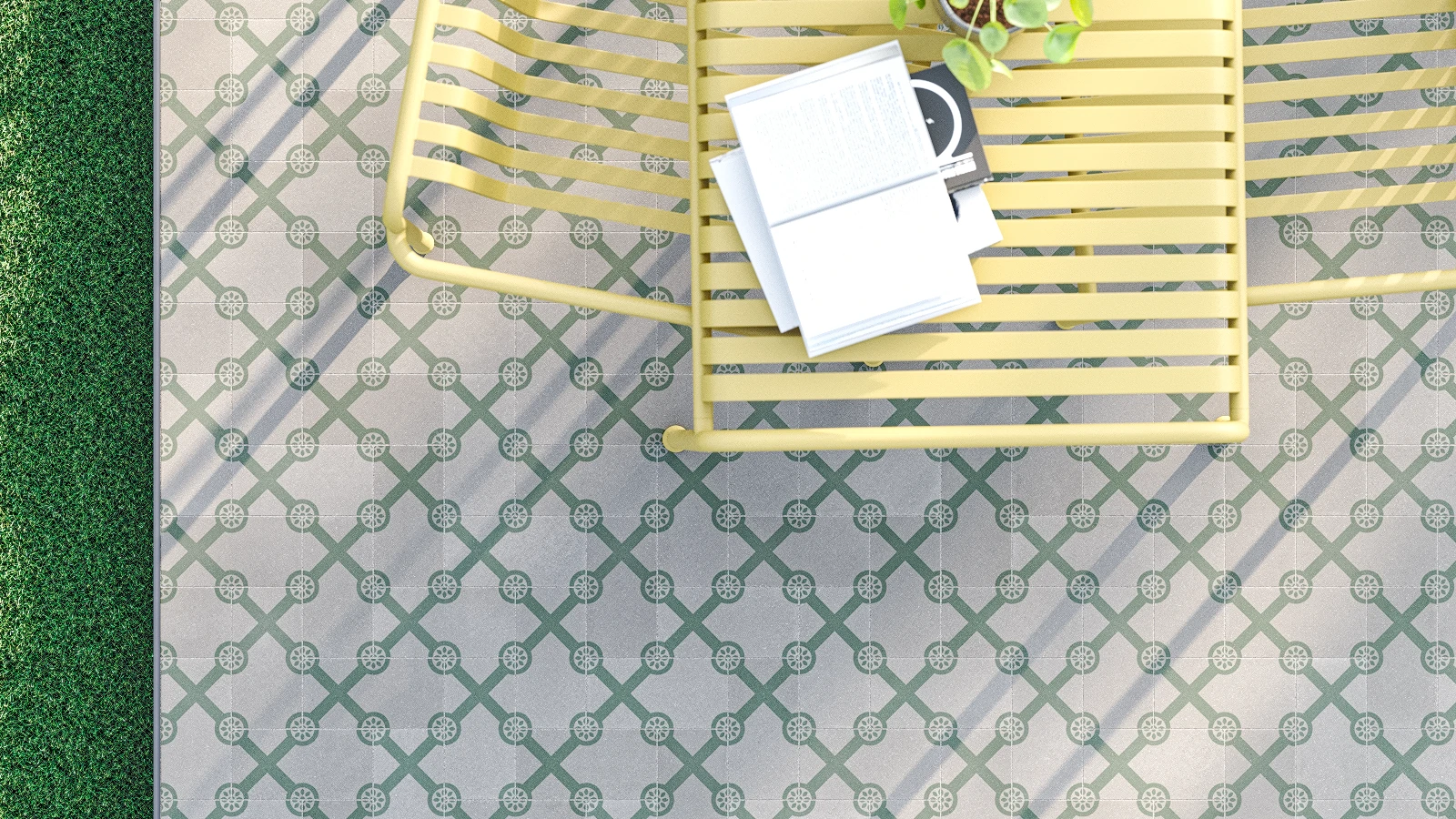 Terrasse réalisée avec des carrelages extérieurs antidérapants