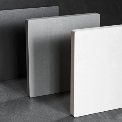 Vue de dessus de trois pièces de carreaux de la collection Urban