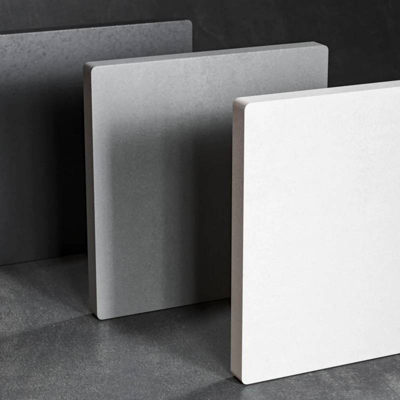 Vue de dessus de trois pièces de carreaux de la collection Urban